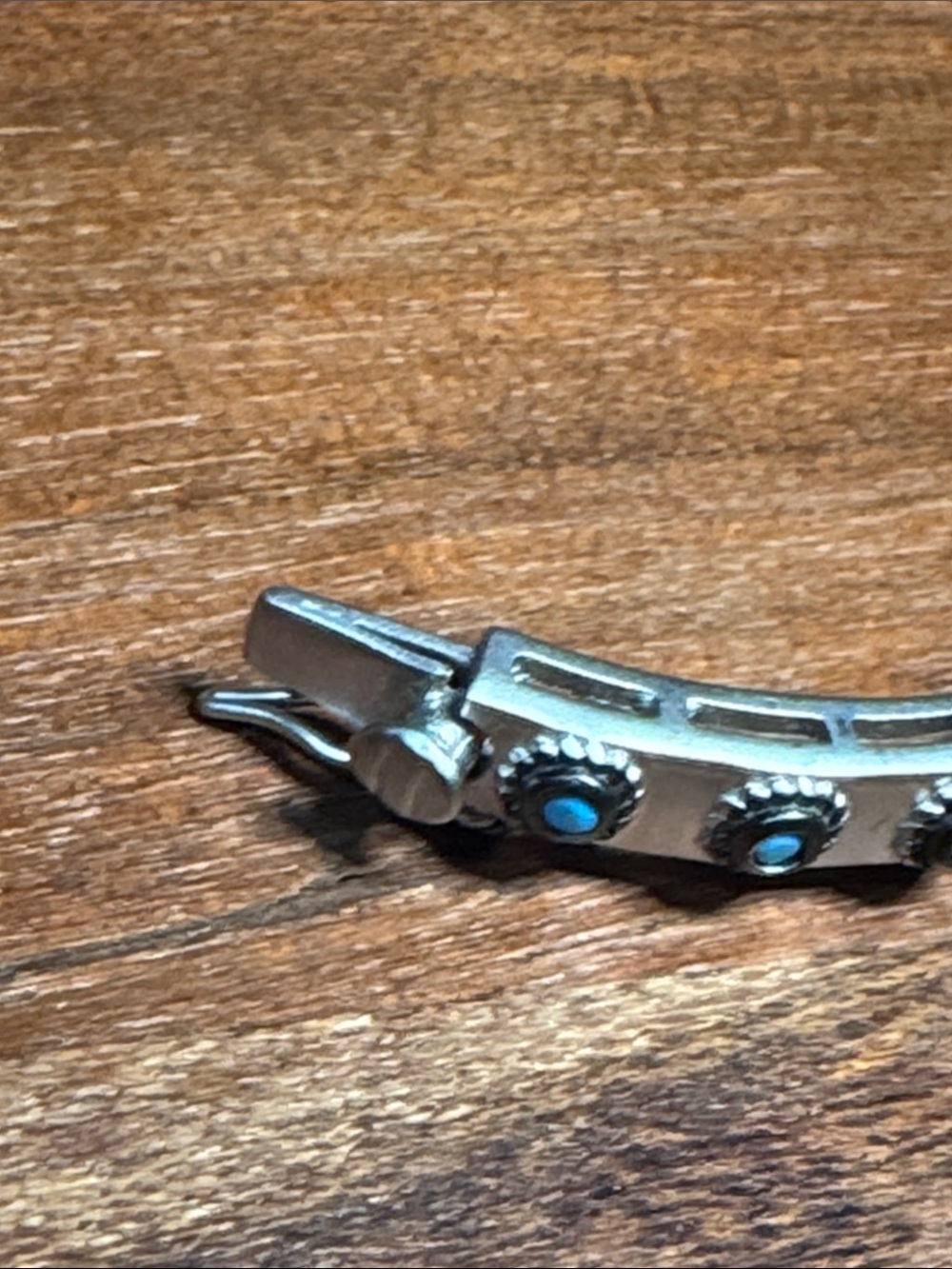 925 sterling Silver Bracelet with Turquoise Accents - Picture 3 of 7